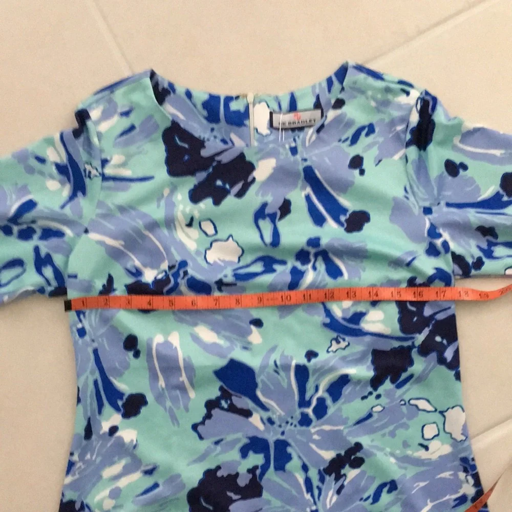 NWT CK Bradley Hudson blue floral shift dress M L - Picture 10 of 13